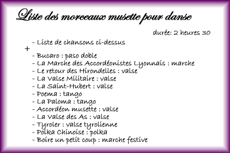 musette pour danse
